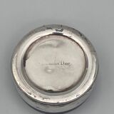 Christian dior silver metal box with cufflink decor socket