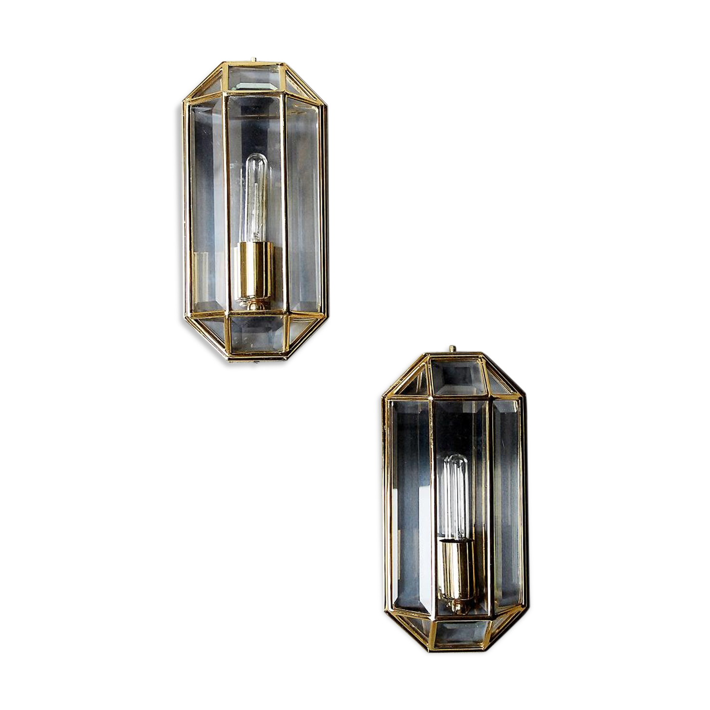 Set of geometric appliques metal 1970 s