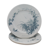 Assorted 3 dessert plates, terre de fer