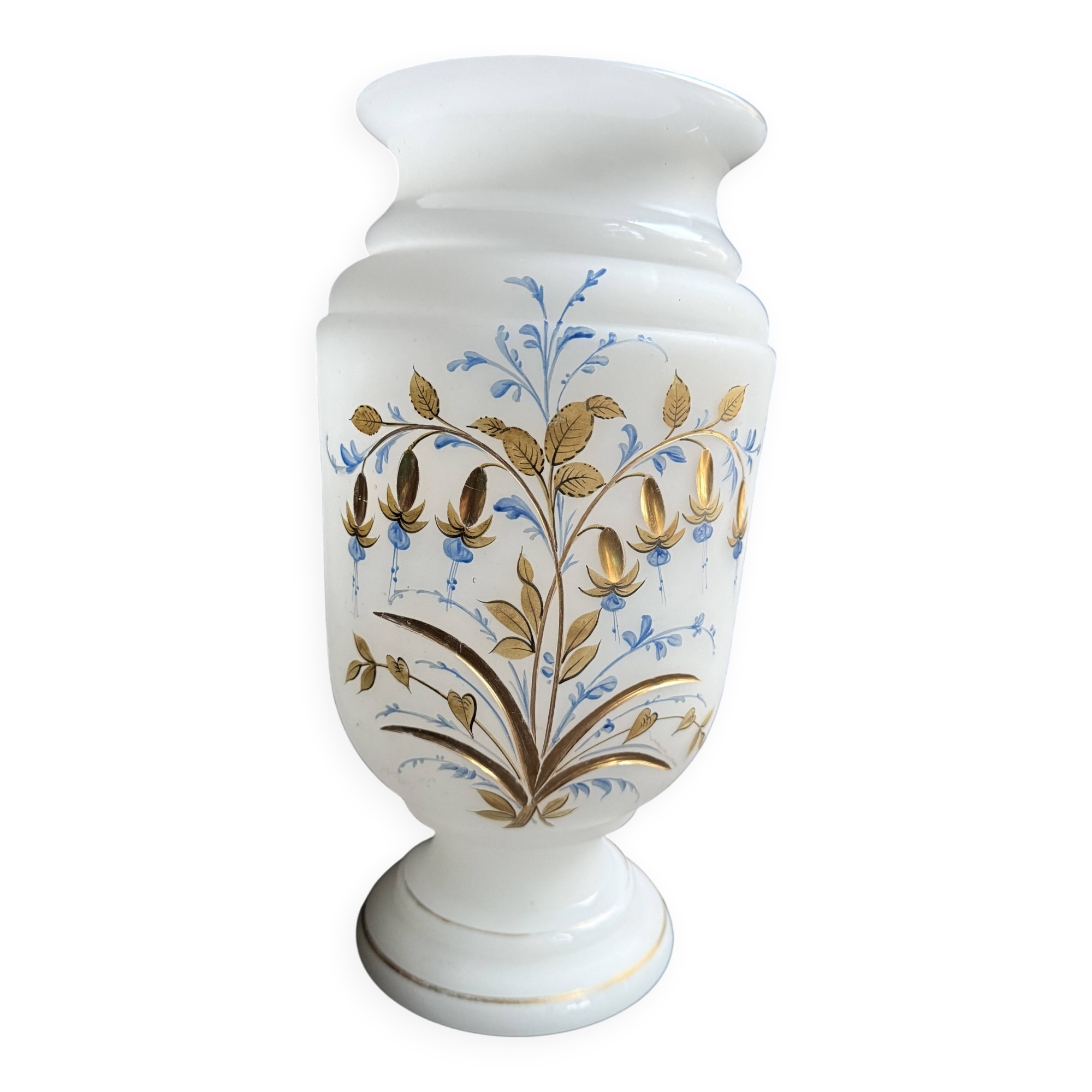 Large 19th century opaline vase