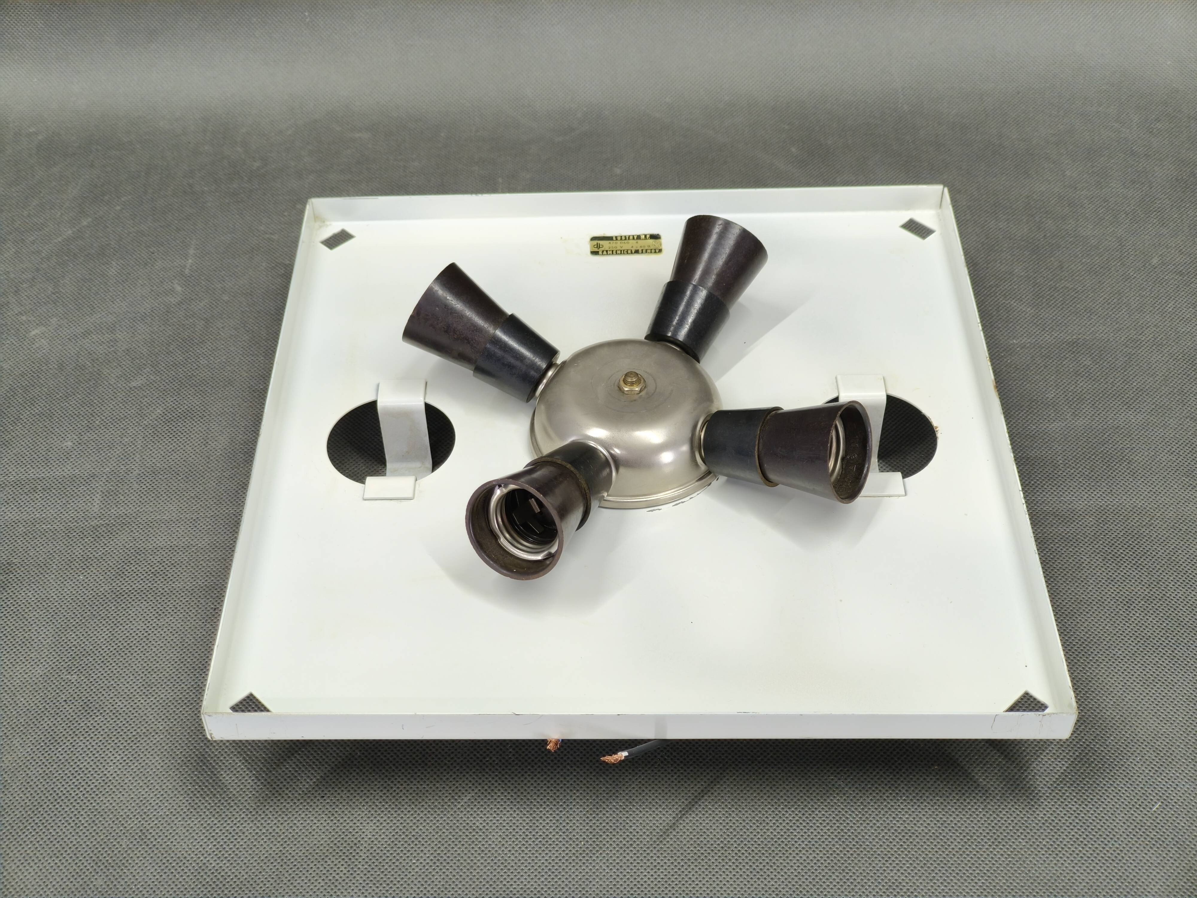 Czech Cut Glass Flush Mount Ceiling Light, Kamenický Šenov 1970s