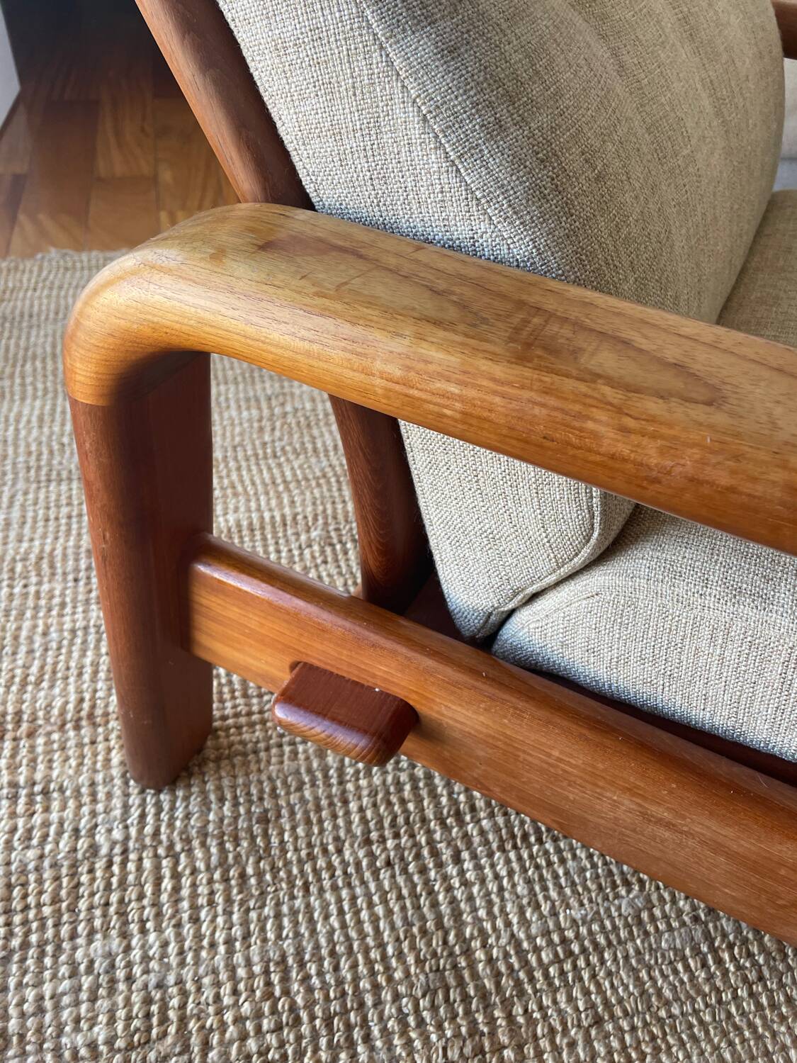 Fauteuil scandinave 60s teck