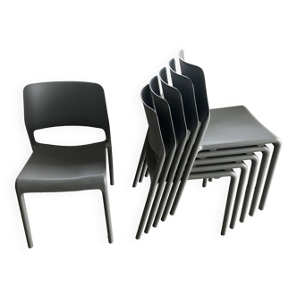 Lot de 6 chaises Spark de Don Chadwick. Knoll.