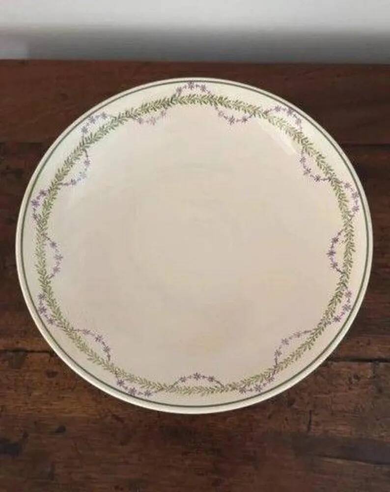 High compote Longwy model Loridan – Antique earthenware from the late 19th to early 20th century.