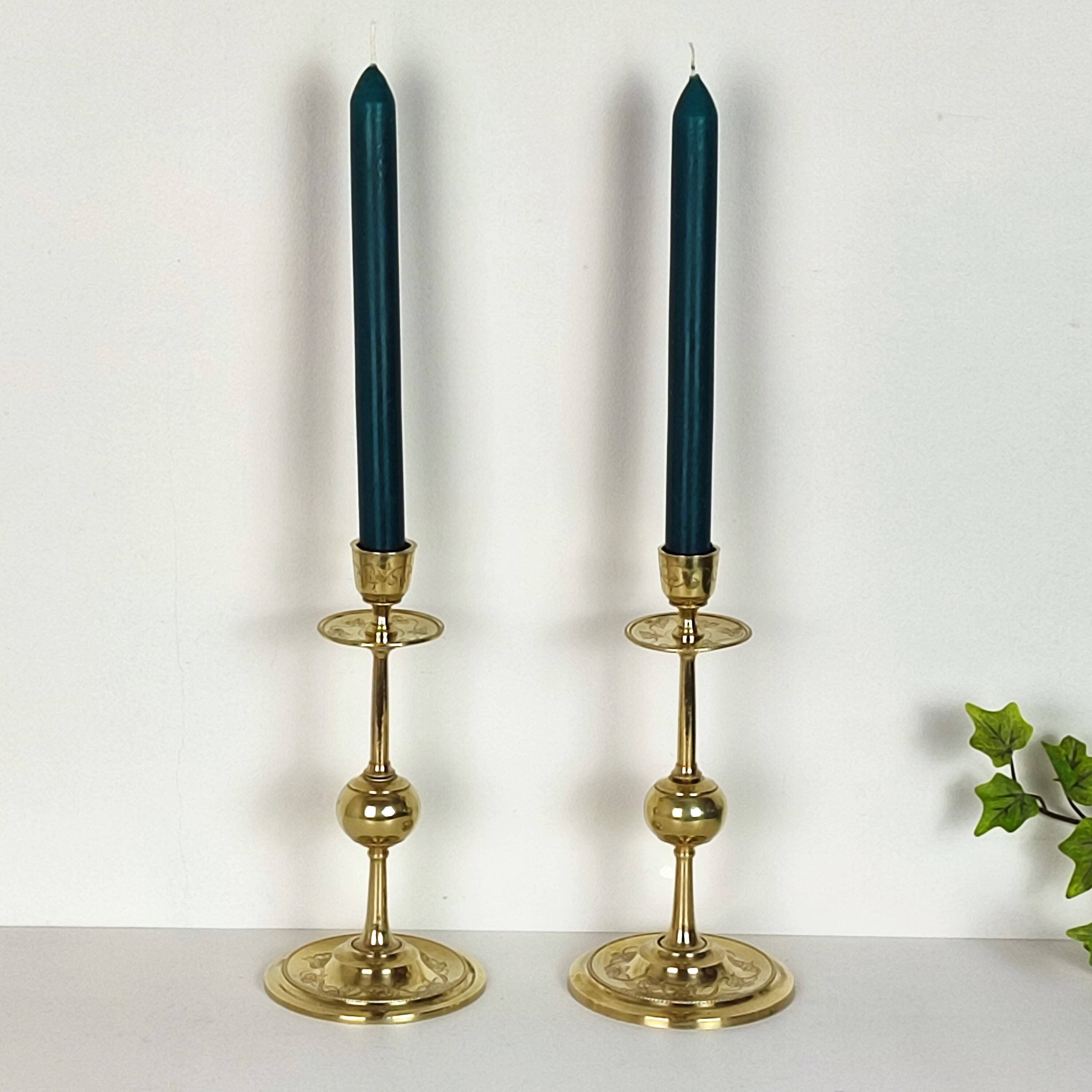 Pair of brass candlesticks