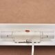 White metal library lamp, vintage Ikea