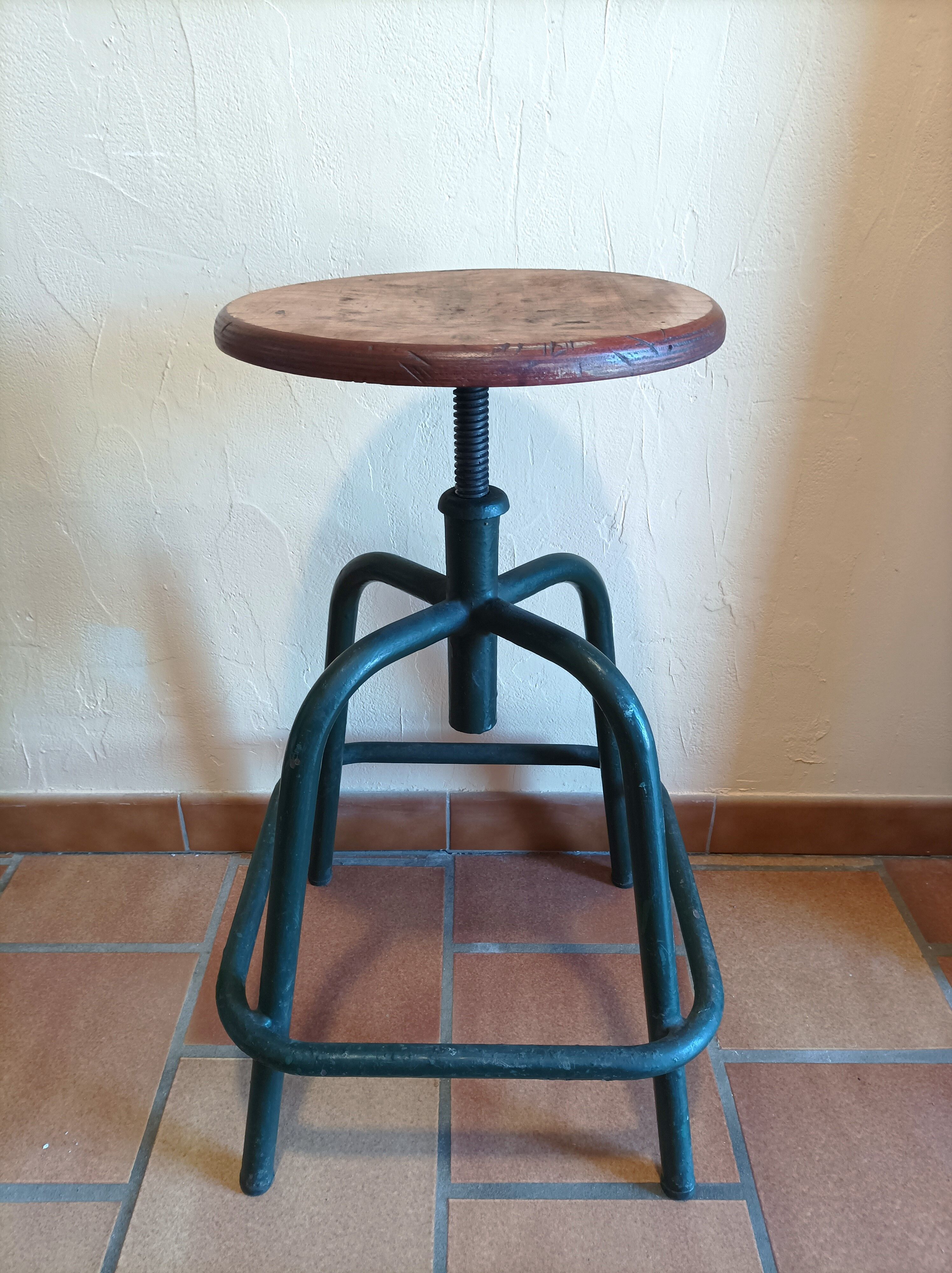 Antique industrial stool