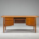Danish Teak Executive Desk by Arne Vodder for H.P. Hansen, 1960s