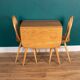 Retro Blonde Ercol Model 383 Dining Table & Four Model 370 Windsor Kitchen Dining Chairs