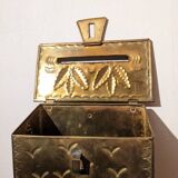 Gold metal mailbox