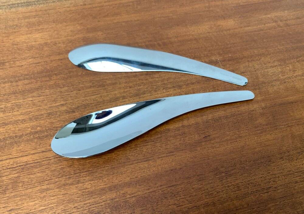 Postmodern Cutlery Conran Salad Spoons, 1990s, Set of 2