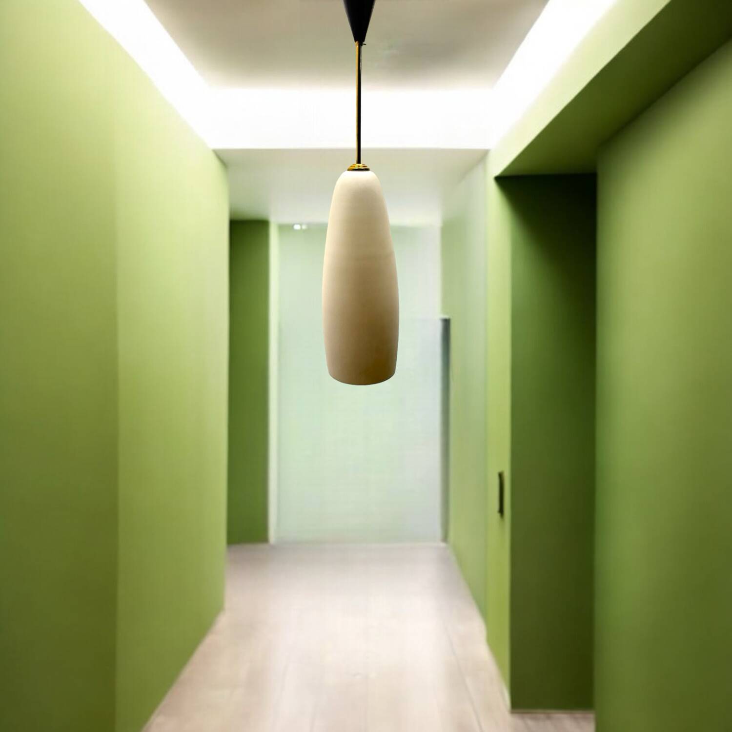 Italian Opaline Glass Light Pendant 1960’s