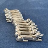 12 metal dachshund knife rests