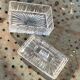 Transparent mold glass box with lid, vintage