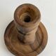 Olive wood candle holder