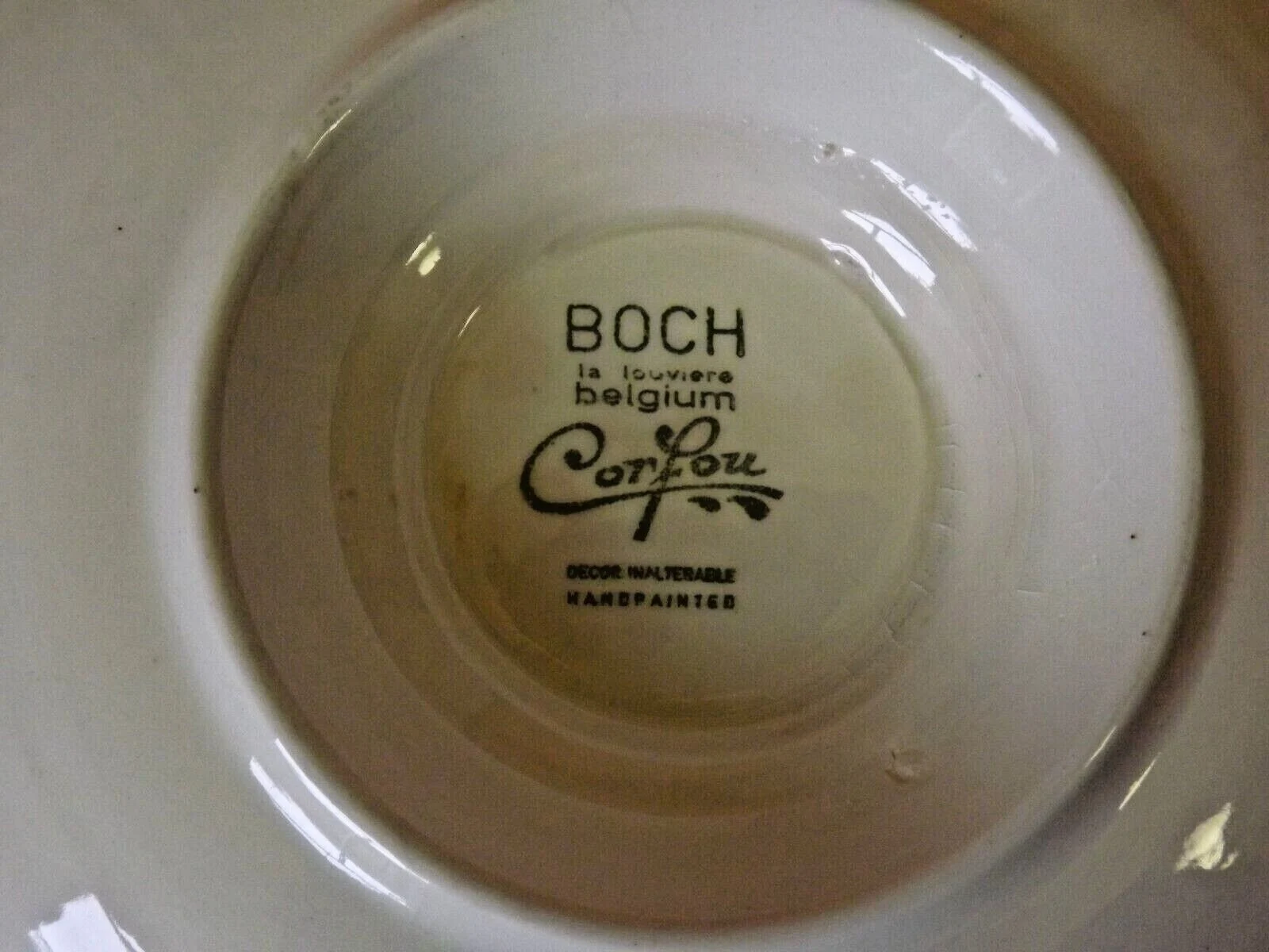 Vintage Boch La Louvière Corfou Collection Sauce/Sauce Boat Fixed Plate
