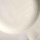 Set of 6 flat plates Digoin Sarreguemines, ivory color