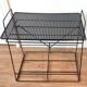 Perforated black metal serving table 1950/1960.
