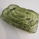 Mid-century brutalist green glass wall lamp by Erco, Germany 1960-1970.Model 54048.