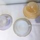 3 vintage Harlequin tea or chocolate cups and saucers 211291