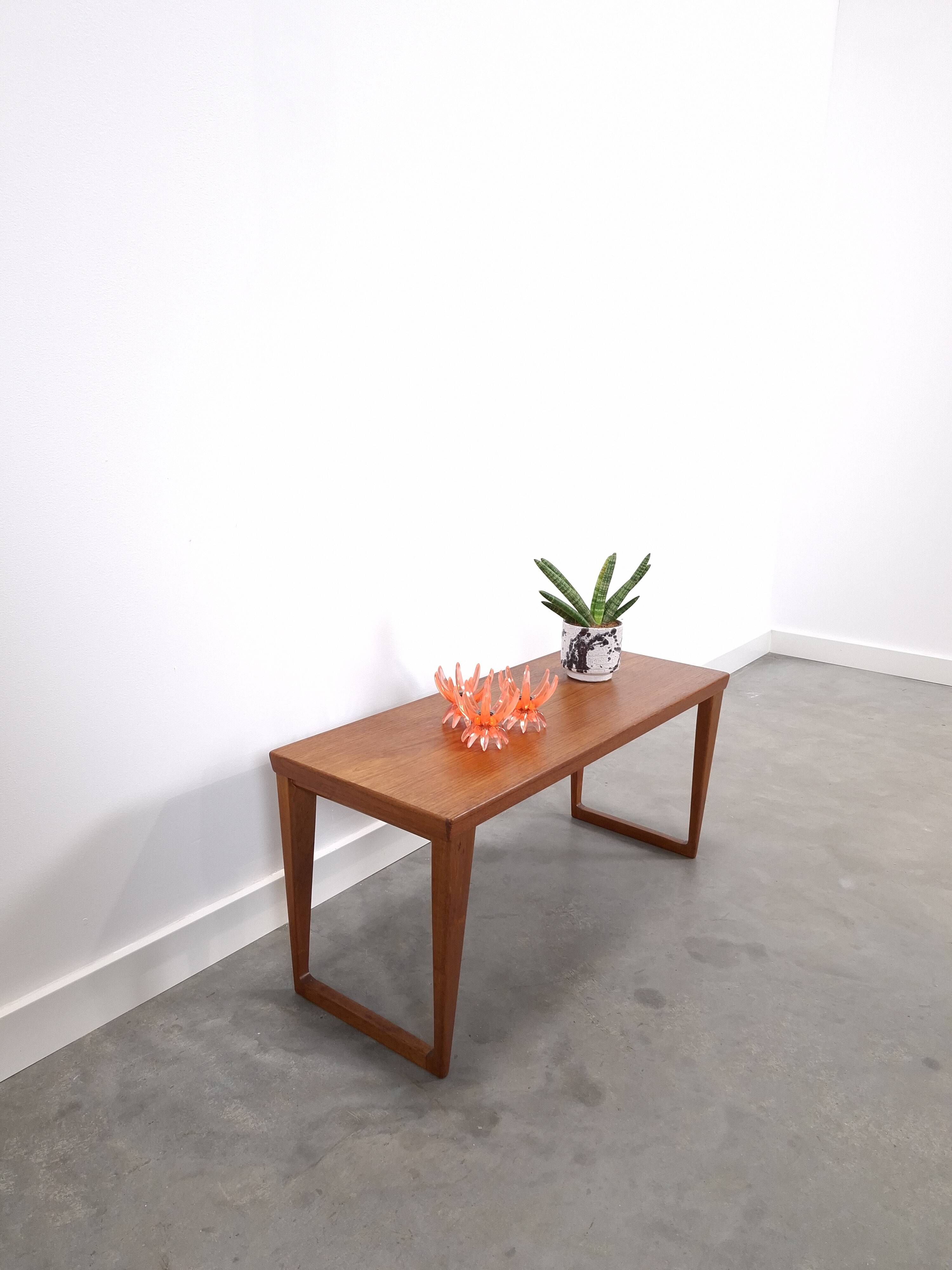 Vintage teak table Kai Kristiansen, Danish design coffee table, model 35