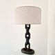 Brutalist lamp foot in boat chain links 1950