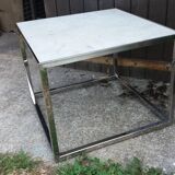 Table basse marbre et inox