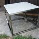Marble and stainless steel coffee table