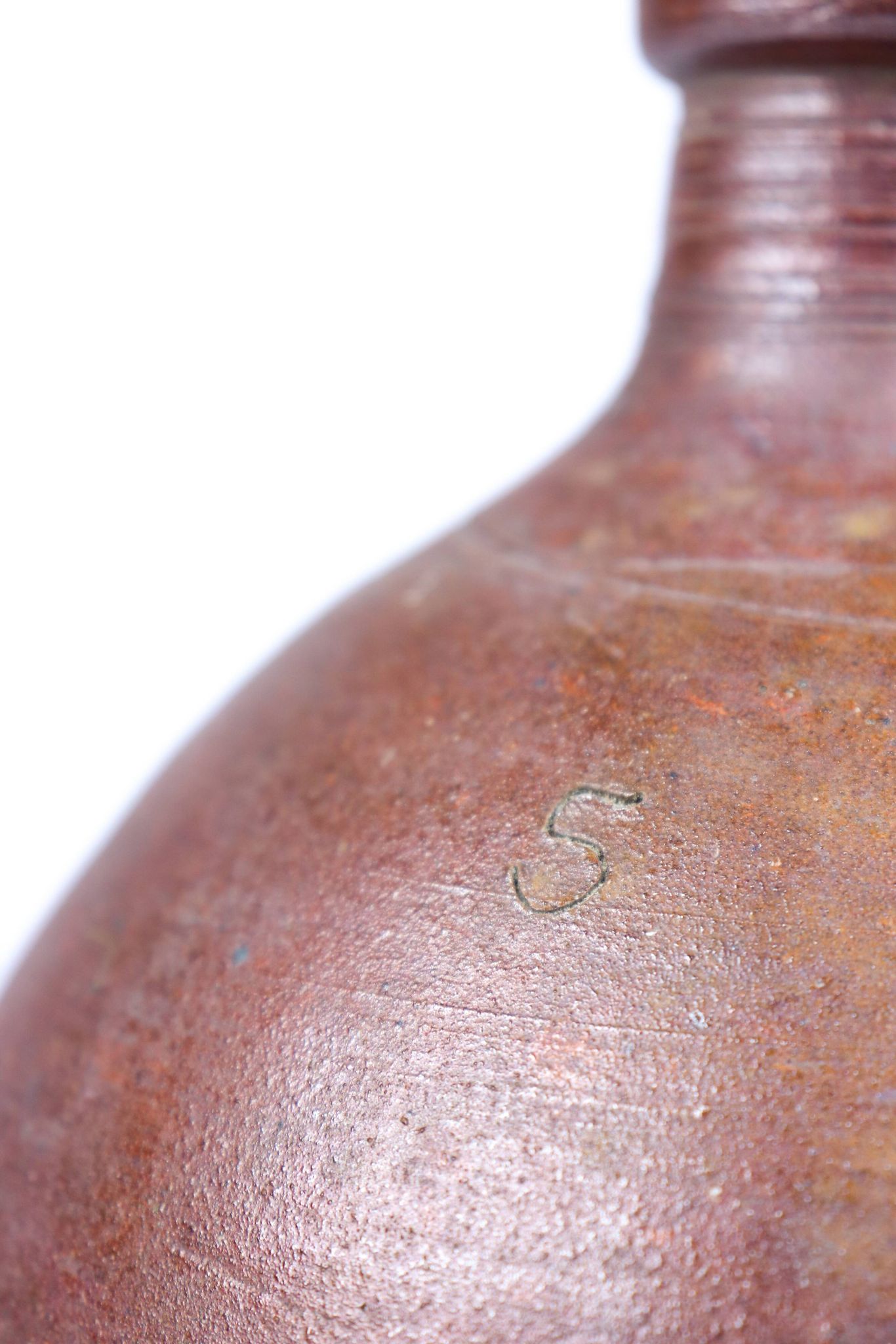 Old enamelled stoneware jug