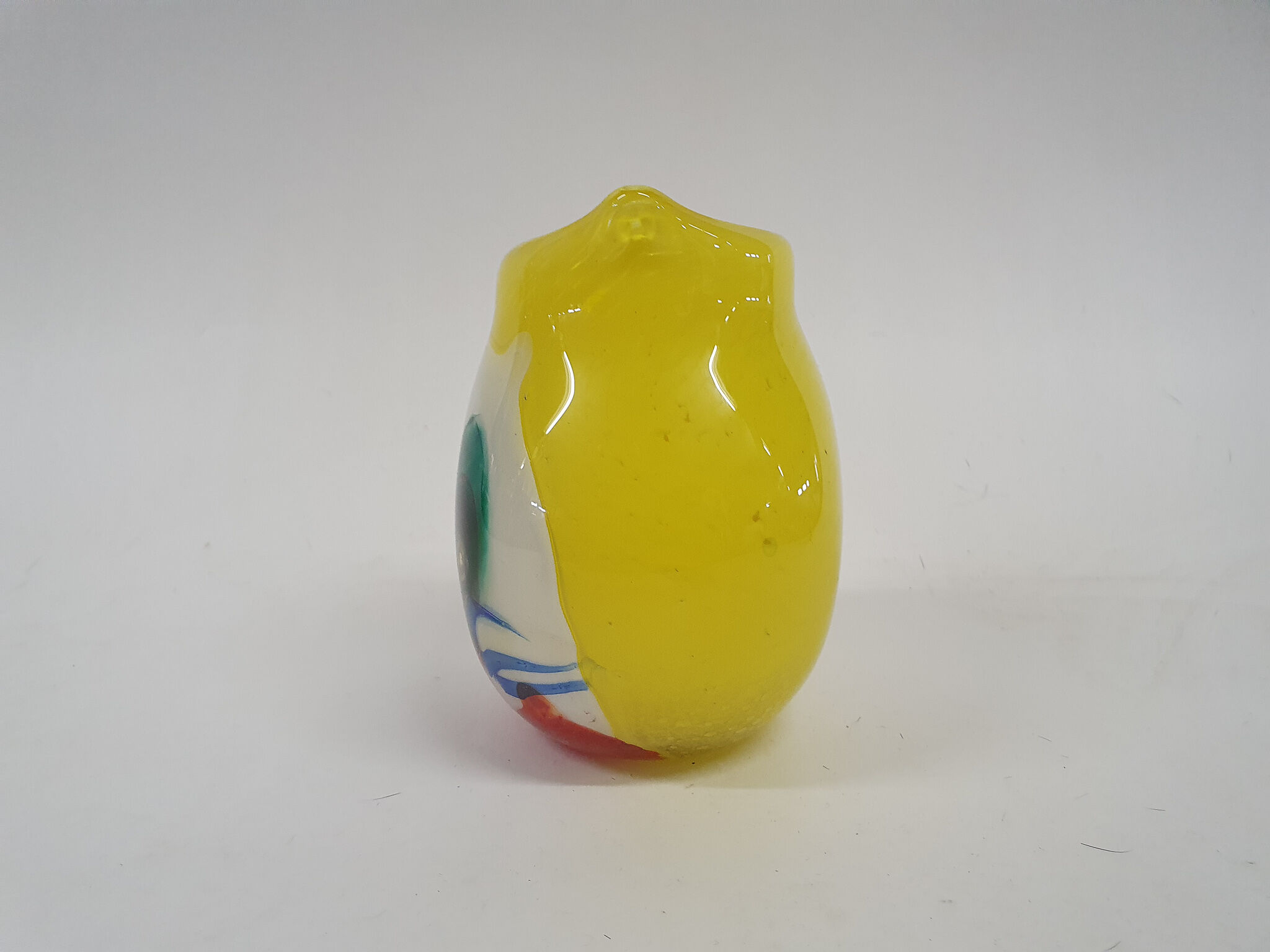 Glass vase with cat figure, Murano, Italy 1960's