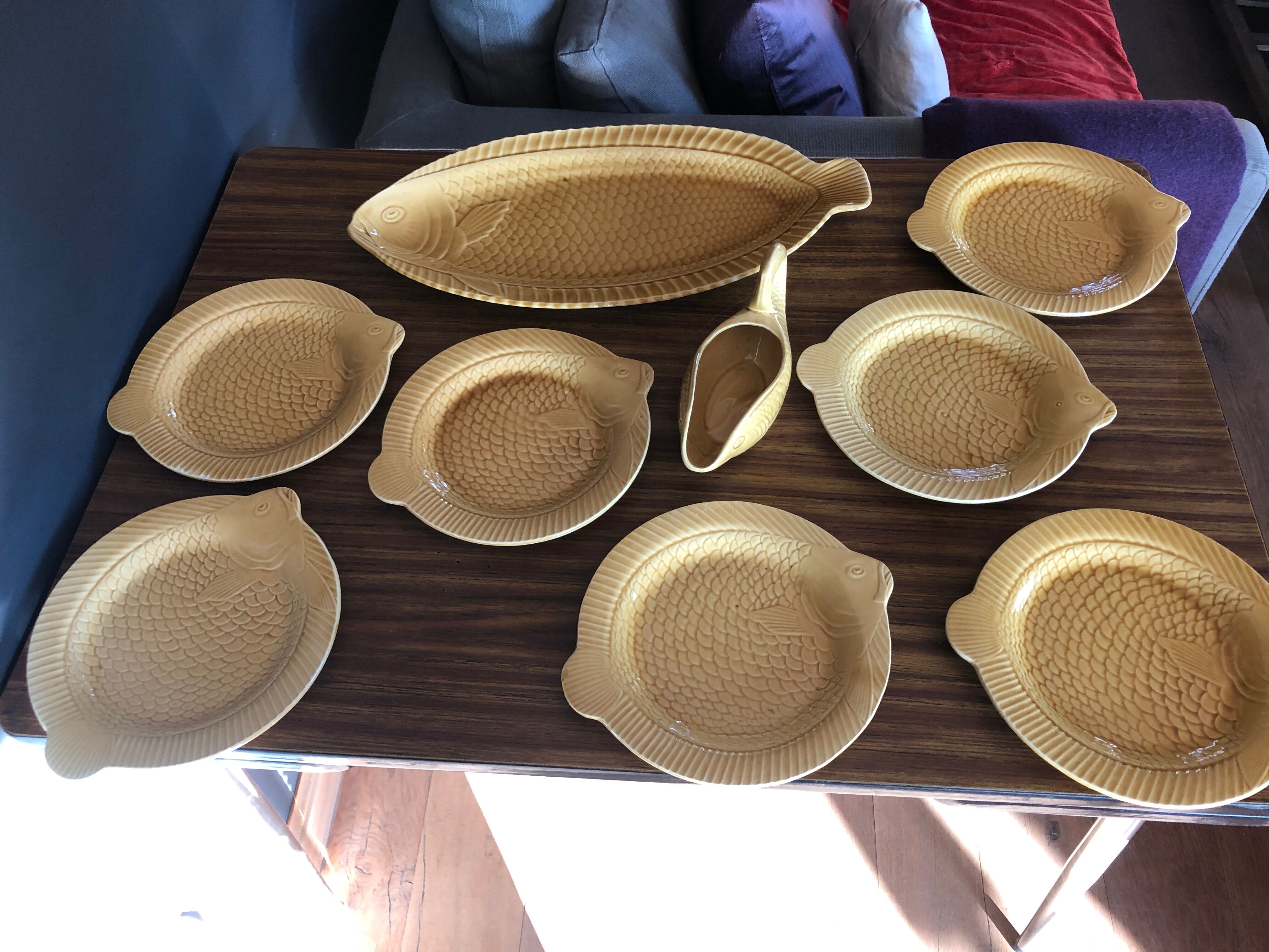 Fish service in Faïence - Sarreguemines