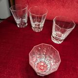 4 verres en cristal