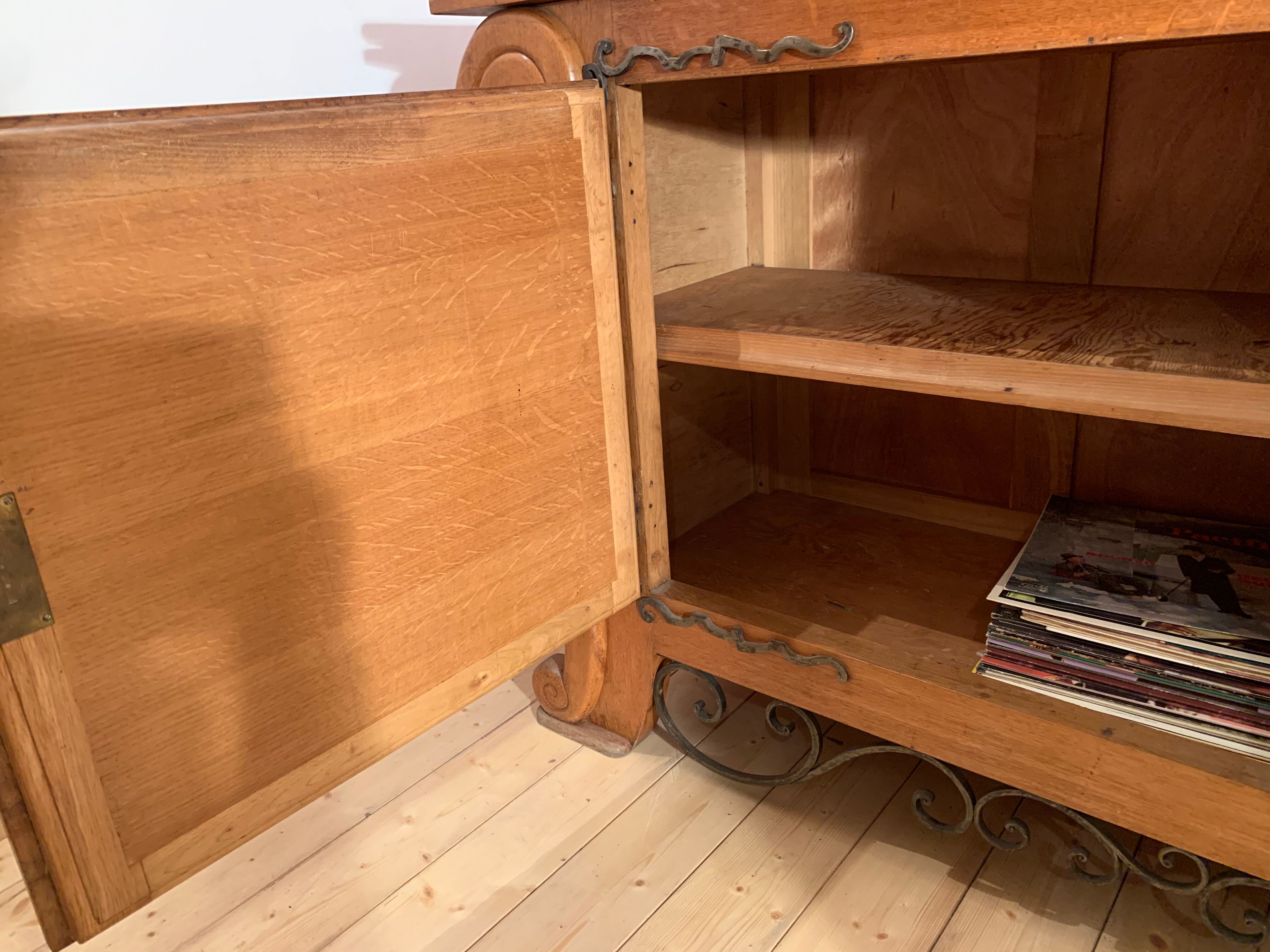 Modernist wood and ceramics sideboard of the 1950s