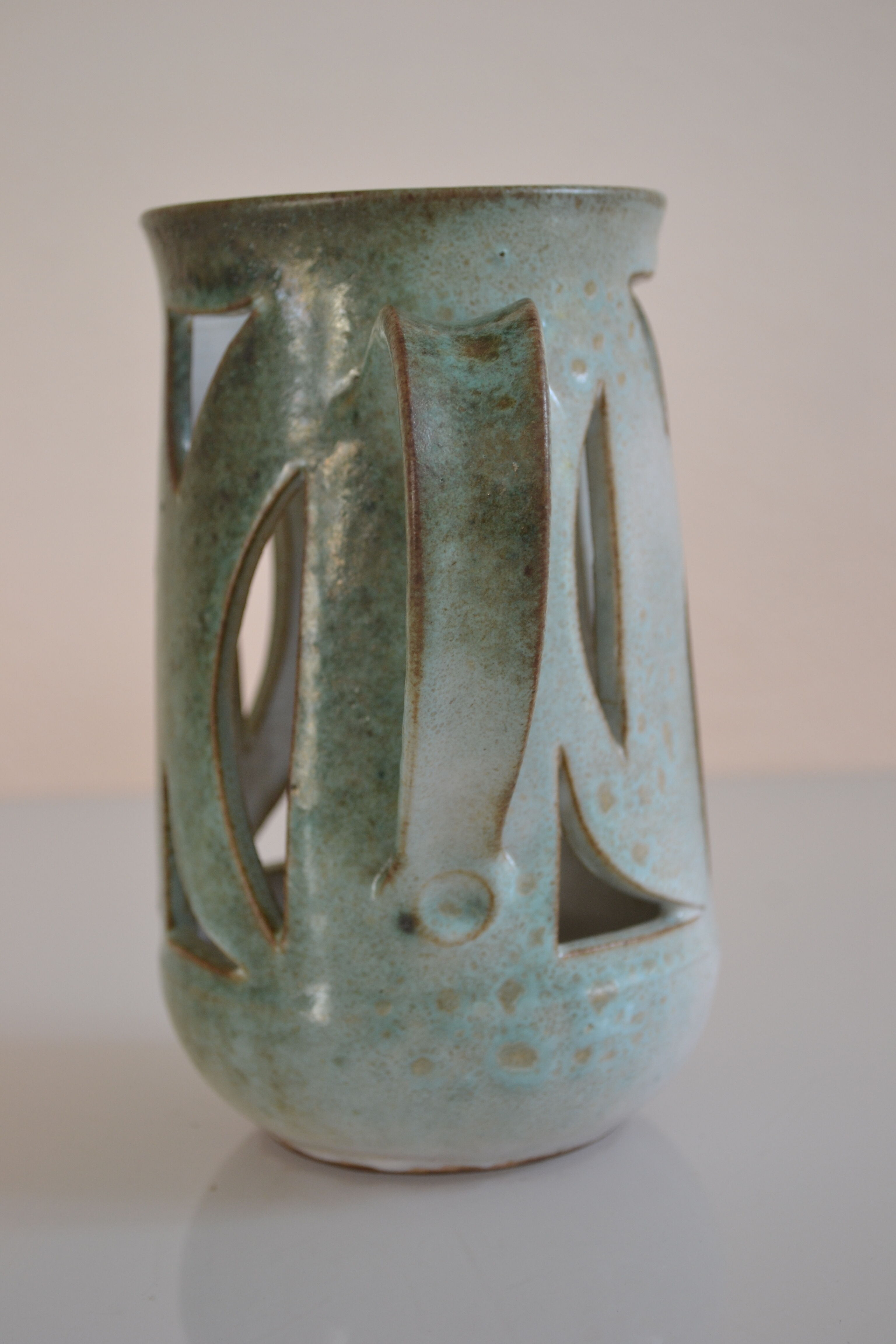 Openwork ceramic candle holder 50 charles voltz