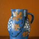pichet céramique vintage, cruche céramique bleu, carafe