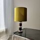 Vintage table lamp rosewood crystal glass 1960s Fagerlund