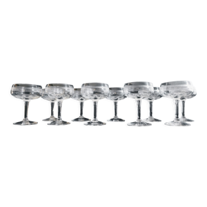 10 coupes champagne cristal