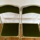 Green and gold vintage folding chair