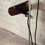 Vintage brown steel floor lamp with 2 spotlights