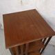 Old teak rotating bookcase