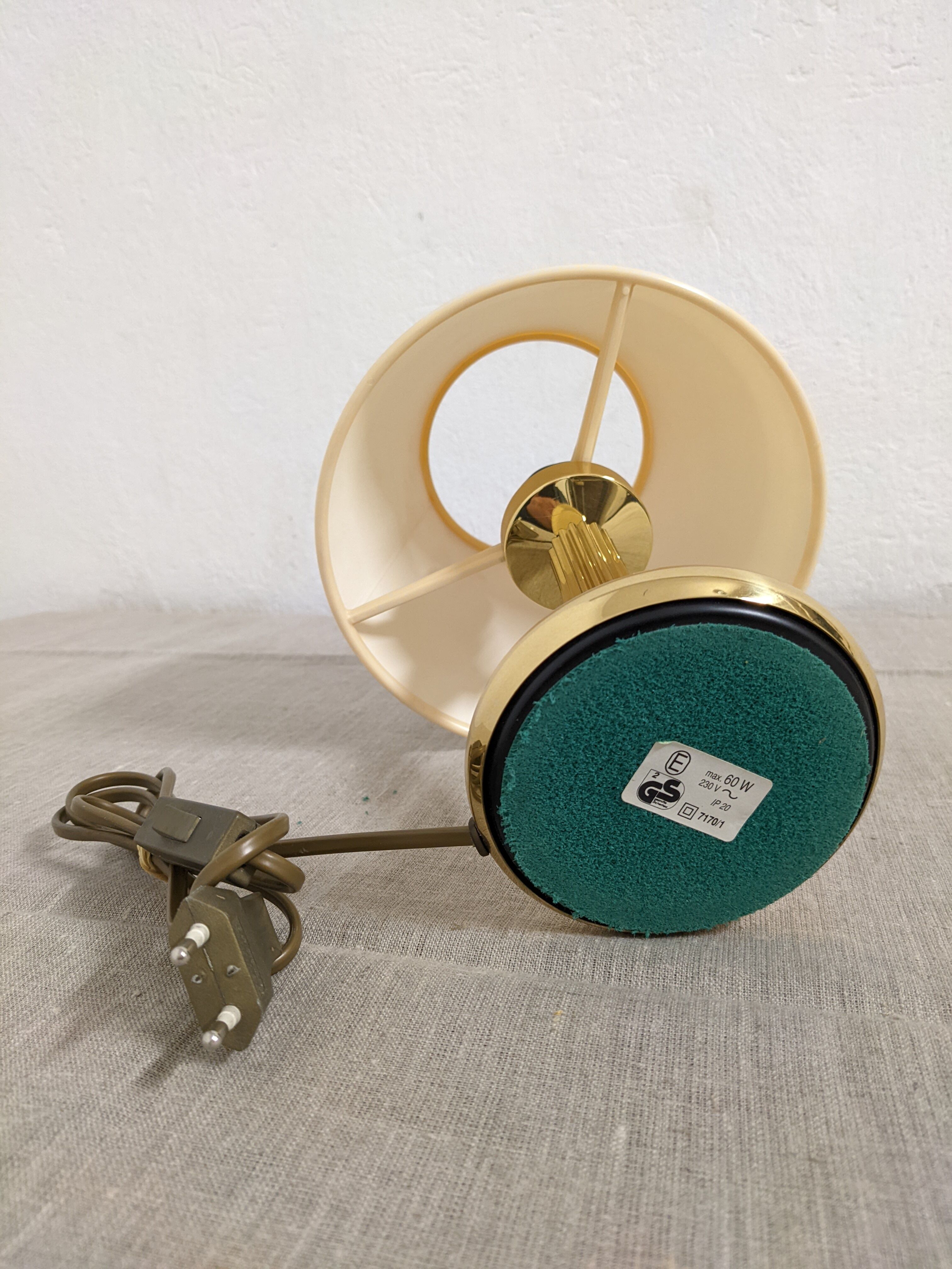 Brass bedside lamp from the 70s