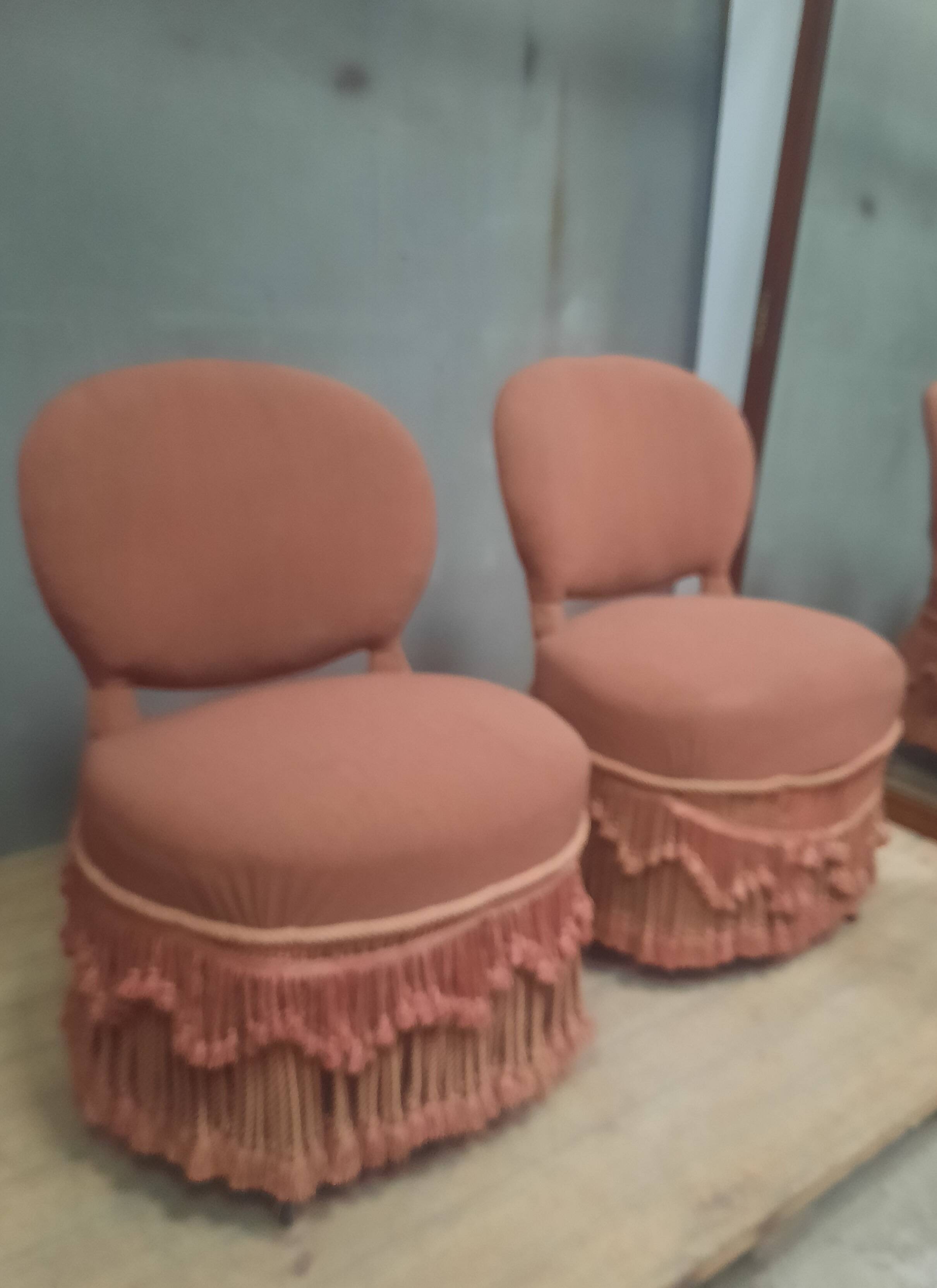 Paire de chaises "crapaud:" Napoléon III