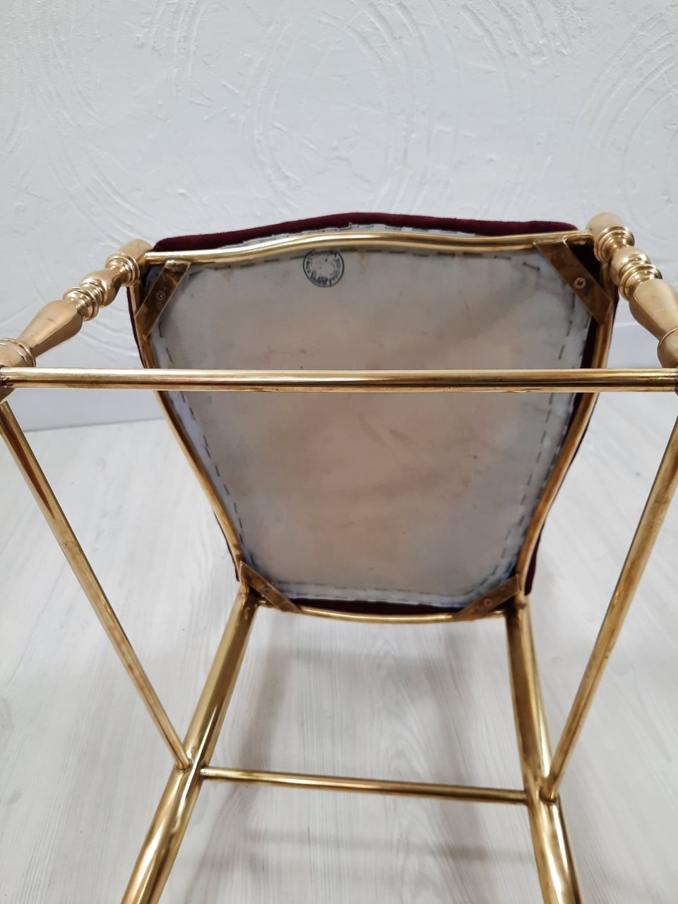 Pair of chiavarine chairs, brass