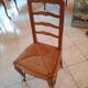 6 cherry wood chairs in Louis XV style