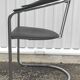 Chrome metal chair and Bauhaus style leather – 70s/80s