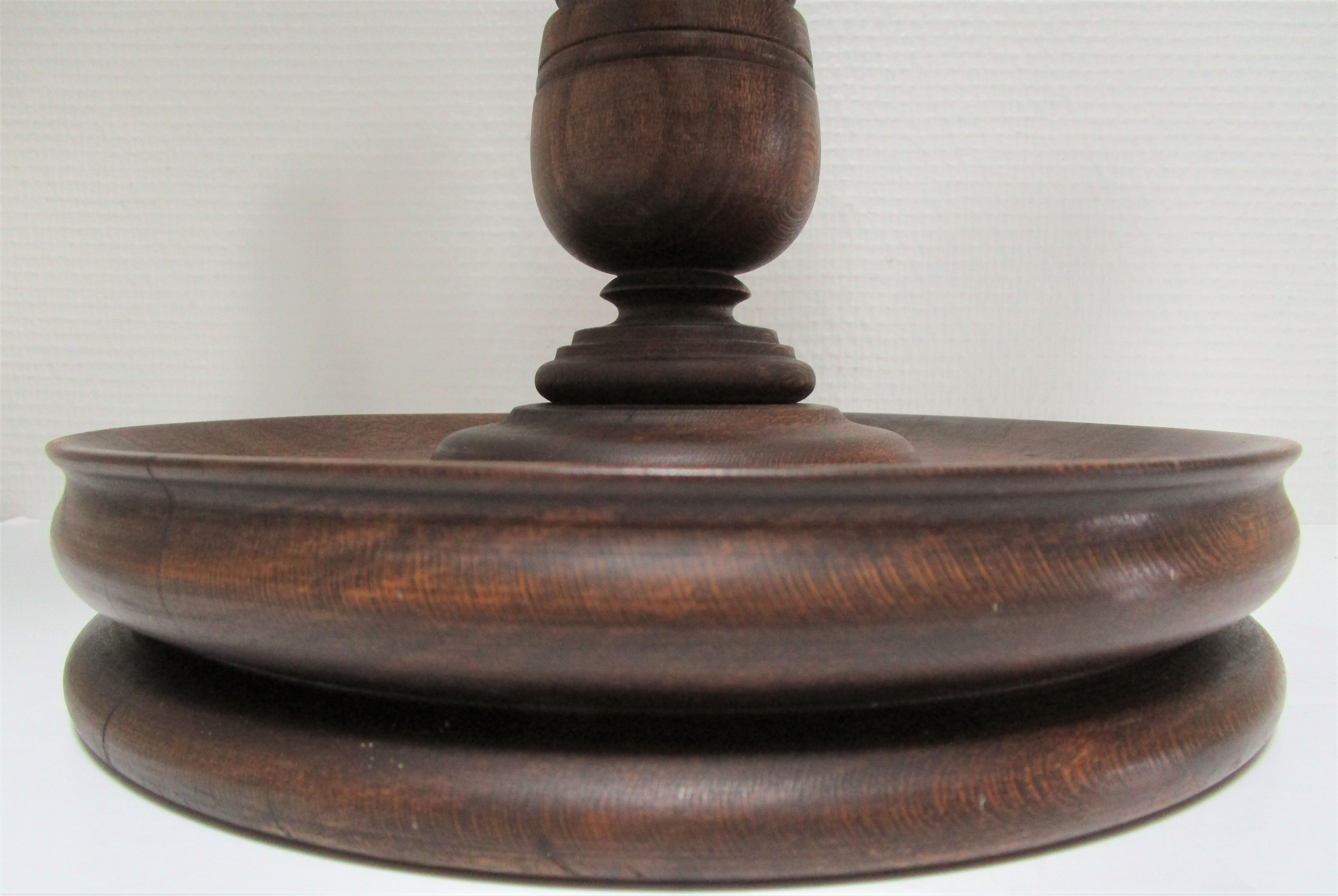 Chandelier solid wood turned stamped