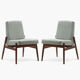 Paire de fauteuils type 300-227 celia