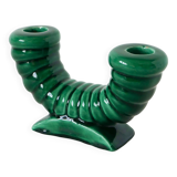 slip candle holder, Green, St Clément, 1960