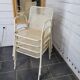 4 perforated metal garden armchairs