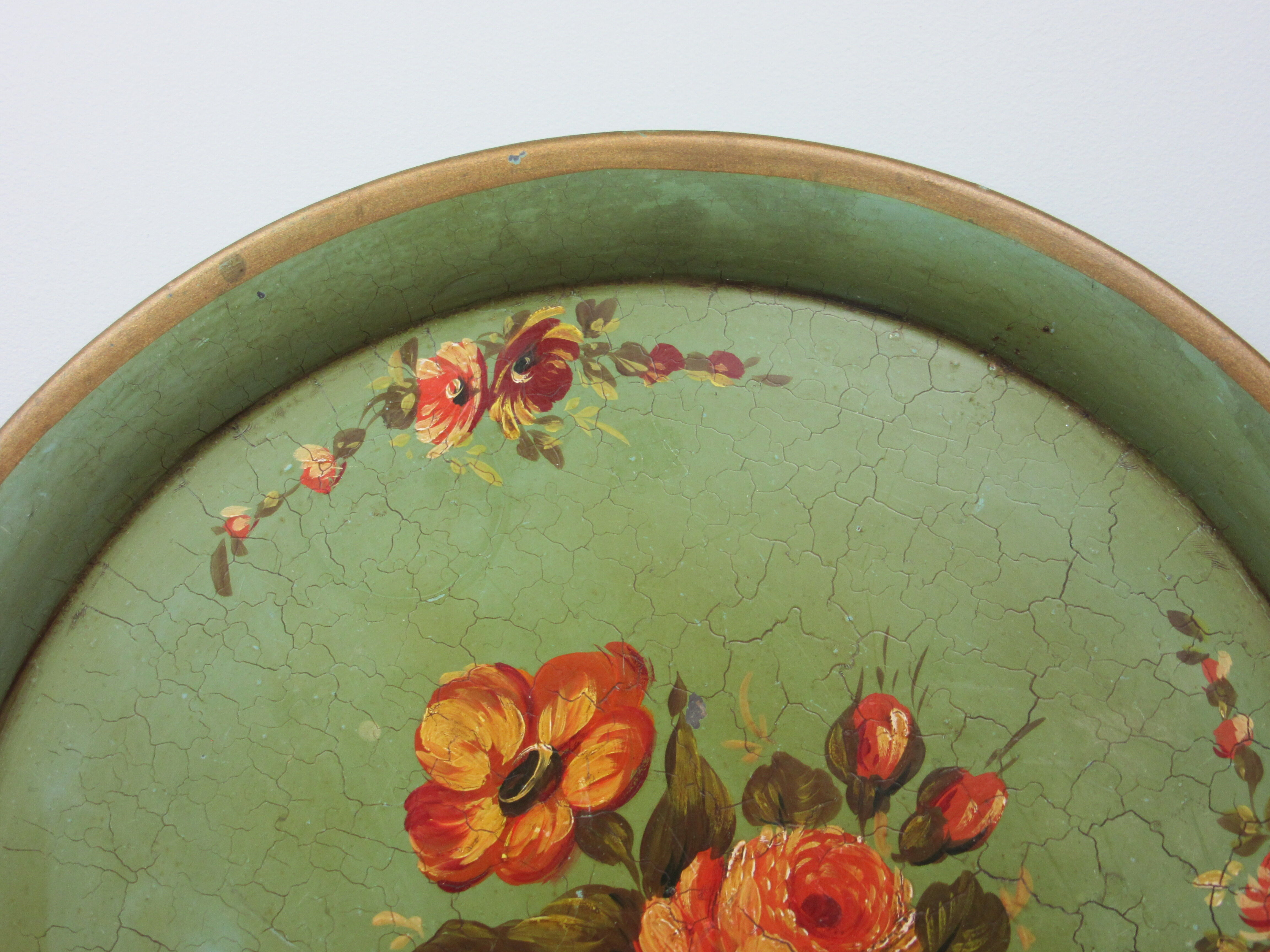 Old painted sheet metal top